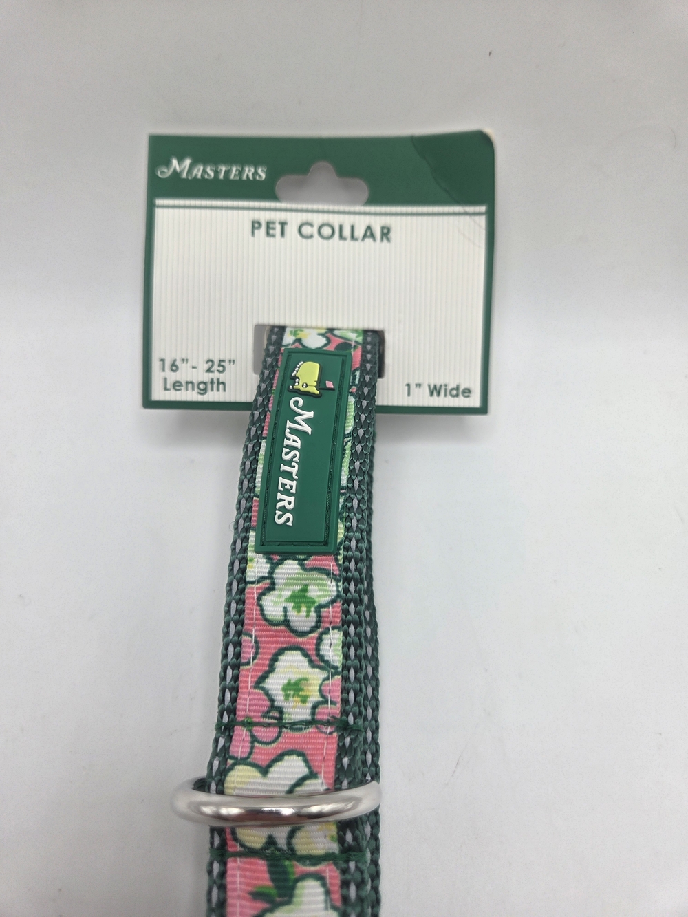 Masters NWT 2026 Pink & Green Floral Pet Collar with Silver Buckle - Picture 2 of 3